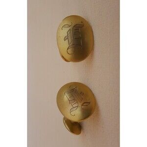 Vintage, Estate Monogrammed "E" Cufflinks 1950s